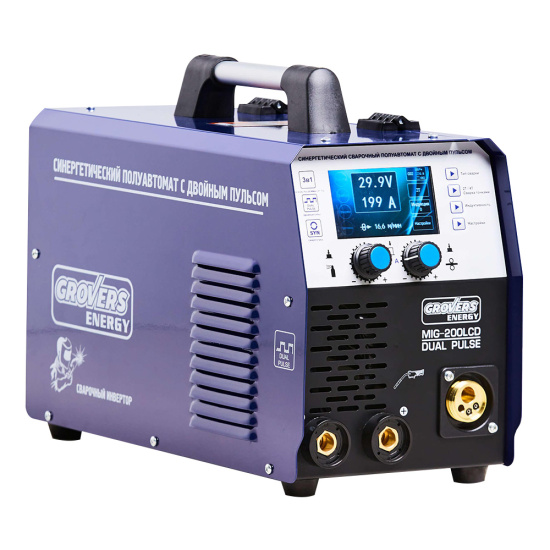Сварочный полуавтомат GROVERS ENERGY MIG-200 LCD DUAL PULSE (220 В)