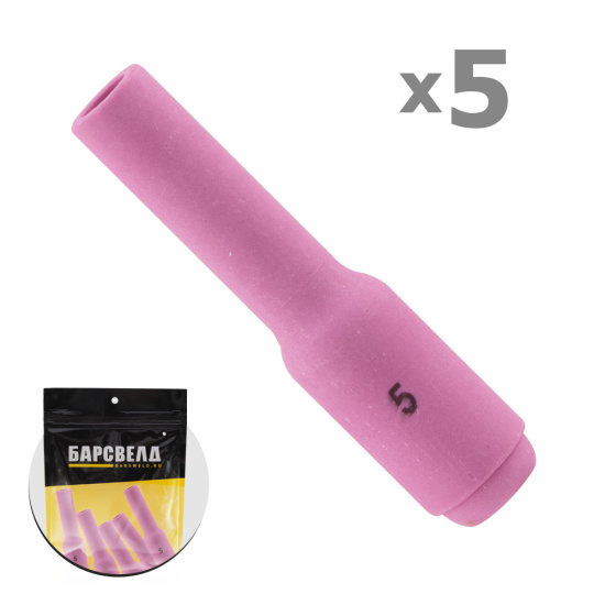 Сопло керамическое SR 17/18/26 удлиненное №5L ф 8,0 мм, L=76 мм (уп. 5 шт.), БАРСВЕЛД