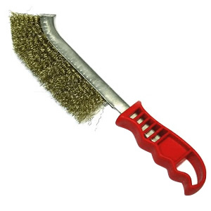 Щетка для зачистки швов (латунированная стальная проволока, пласт. ручка) Щетка для зачистки швов (латунированная стальная проволока, пласт. ручка)