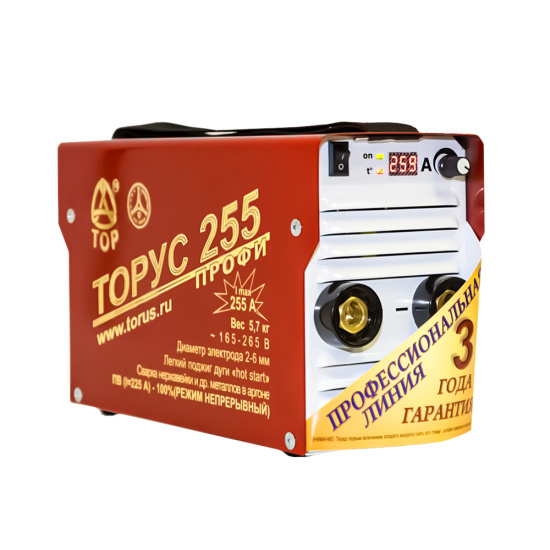 Сварочный инвертор ТОРУС-255 ПРОФИ с ПДУ (15 м)