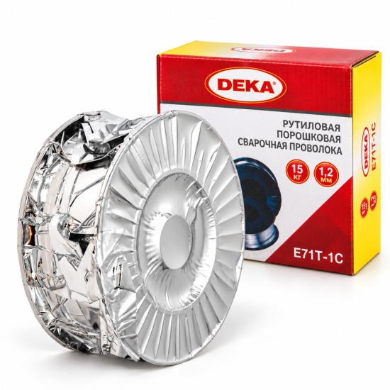 Сварочная Проволока порошковая DEKA E71T-1С ф 1,2 мм (кассета 15 кг)