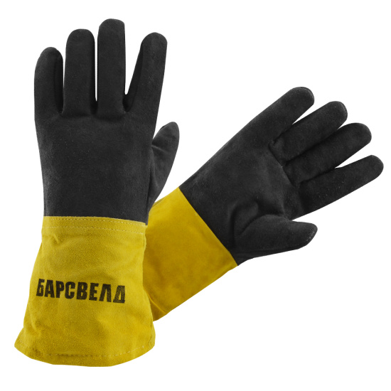 Краги пятипалые спилковые БАРСВЕЛД с подкладкой (нить Kevlar®, спилок КРС) 