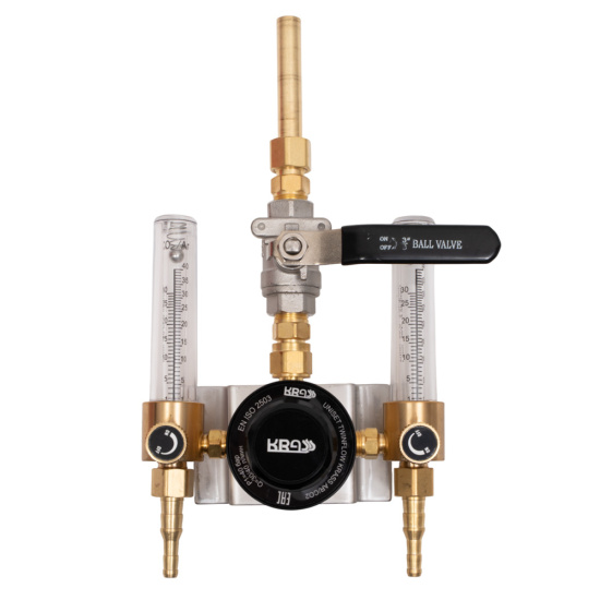 Пост газовый (точка отбора) UNISET TWINFLOW AR/CO2 (углекислый газ/аргон), KRASS