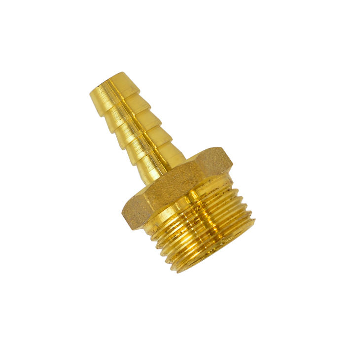 Переходник с внеш. резьбы 1/2 дюйма на штуцер 10 мм (ф. 9/12 мм, ц/метал., правая резьба), GasFit(2)