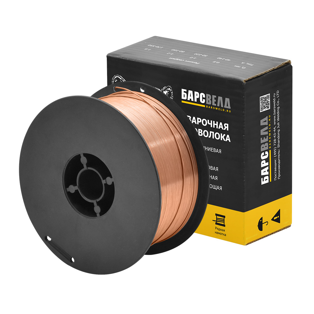 Сварочная Проволока омеднен. БАРСВЕЛД ER-70S-6 ф 0,6 мм (кассета 1 кг, аналог СВ-08ГС)