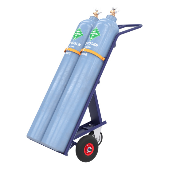 Тележка для баллонов ГБ-2 литые колеса (2 баллона)