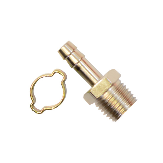 Переходник 1/4" M наруж. резьба на ёлочку 6 мм (с обжимом 6х11), FUBAG