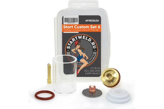 Набор Custom Set 6 для сварочной горелки TIG 17/18/26 START, 4P18GSLD6