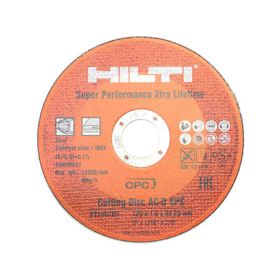 Круг отрезной 125x1,0x22 SPX HILTI Круг отрезной 125x1,0x22 SPX HILTI