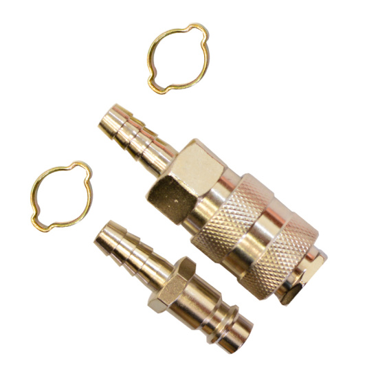 Разъёмные соедин. рапид (НАБОР, муфта-ёлочка 8 мм + штуцер-ёлочка 8 мм + два обжима 11х13), FUBAG