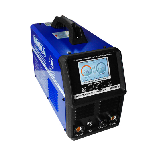 Установка аргонодуговая BRIMA TIG-200P AC/DC LCD multiwave (220 В) с педалью упр.