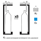 Газовая рампа кислородная РКР-  8к2  контейнерн.